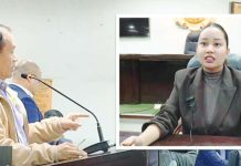 Vice Gov. Nathalie Ann Debuque and 2nd District Provincial Board member June Mondejar figure in a heated exchange during the recent regular session of the Iloilo Provincial Board.