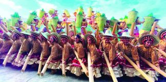 BAMBOO BEAT, GRAND SLAM FEAT. Performers of the Tultugan Festival of Maasin, Iloilo power through a high-energy routine during the Kasadyahan sa Kabanwahanan 2026, showcasing synchronized bamboo percussion, intricate costumes, and disciplined choreography that propelled the festival to a historic third straight championship. MAI LADIAO/PN