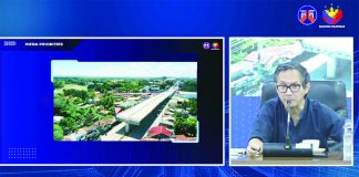 “Yung Aganan Flyover sa Iloilo, ‘yan tatapusin na rin natin this year. ‘Yang lumulobog na flyover na nakita mismo ng Pangulo natin, galit na galit si PBBM,” says Department of Public Works and Highways (DPWH) Secretary Vince Dizon (right) during a press conference at the DPWH Central Office on Monday, January 12.