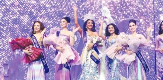 Miss Iloilo 2026 Zestah Shalom Espinosa (center) of Anilao town is flanked by (from left) Miss Iloilo 2026 Heartfelt Queens Lorraine Manguiat of Tubungan, Angel Ann Teruel of Pototan, Jessica Mae Gatungay of Guimbal, and Patricia Lynn Beerda of La Paz, Iloilo City. AJ PALCULLO/PN