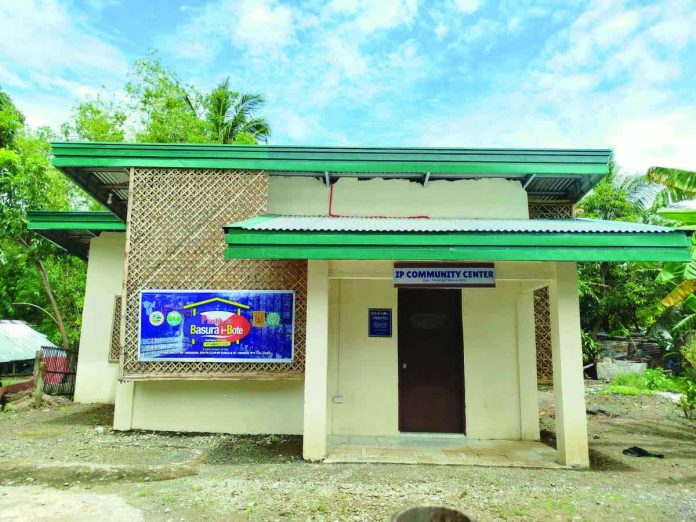 pic_3_resized_compressed The first Ati Community Center also known as the “Plastik na Basura i-Bote” or PBB House, an eco-friendly facility that was constructed using plastic waste turned into eco-bricks, in Barangay 1, Poblacion, Tigbauan, Iloilo. PGENRO ILOILO PHOTO