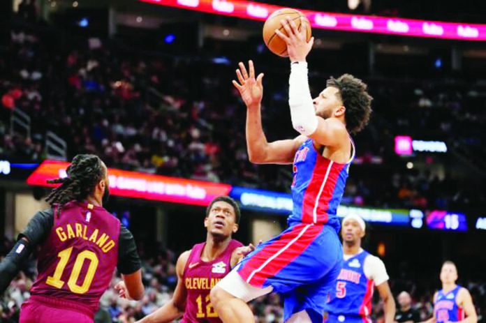 sports_Cunningham_resized_compressed Detroit Pistons guard Cade Cunningham soars for a layup against Cleveland Cavaliers. AP