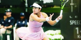 Alexandra Eala powers her way into the ASB Classic quarterfinals. WTATENNIS PHOTO