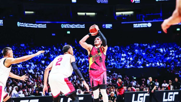 sports_Fajardo_resized_compressed San Miguel Beermen center June Mar Fajardo reinforces his bid for a record 13th Best Player of the Conference award in the PBA Season 50 Philippine Cup. PBA PHOTO