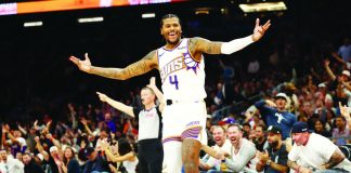 Filipino-American guard Jalen Green was all smiles in his return to Phoenix Suns. PHOTO BY IMAGN IMAGES