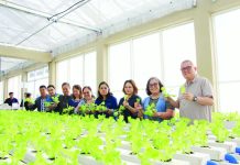 Department of Agriculture Secretary Francisco Tiu Laurel Jr. (rightmost) visits the Bureau of Soils and Water Management's (BSWM) Smart-Climate Greenhouse in Diliman, Quezon City on December 17, 2025. PHOTO COURTESY OF DA-BSWM