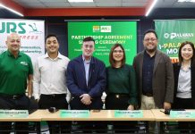 Palawan Group of Companies and JRS partner to expand cashless financial services nationwide From left to right: JRS Express’ Gerard Payaoan, General Manager; Jose Jaime Claparols, Assistant Vice President; and John Paul Claparols, Vice President, with Palawan Group’s Lisa Castro-Sabado, Chief Business Development Officer; Third Librea, Chief Executive Officer and President of PalawanPay; and Missy Baldemor, Palawan for Business Head.