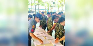Uniformed personnel received their P3,000 travel allowance during the distribution held at the Antique Provincial Police Office on February 24, in recognition of their 24/7 security service during the Binirayan Festival 2025. PROVINCE OF ANTIQUE PHOTO