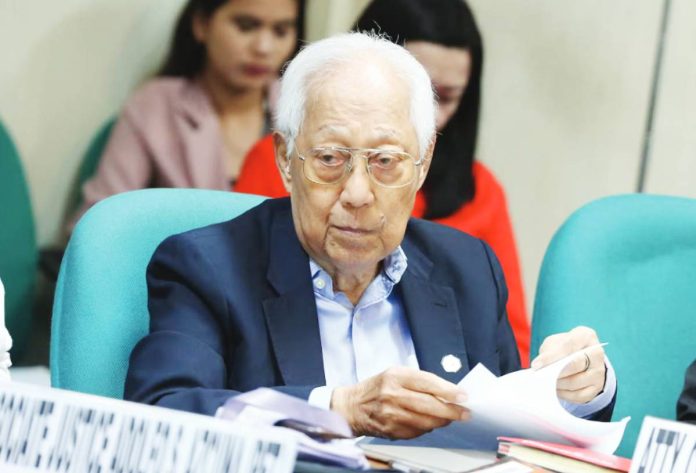 Charter During a Senate hearing on February 4, Constitution framer Christian Monsod says an electoral ban on a sitting official’s relatives up to the fourth degree of consanguinity should finally dismantle “deeply entrenched” dynasties. PHOTO BY NIÑO JESUS ORBETA | INQUIRER