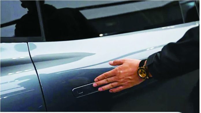China.JPG_resized_compressed Hidden car door handles are widely used in China’s new energy vehicle market, which includes electric vehicles as well as hybrid cars and those powered by fuel cells. GETTY IMAGES