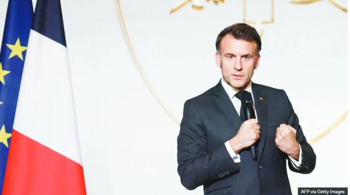 Europe French President Emmanuel Macron warns that “today Europe faces a massive challenge, in a world of disorder.” AFP VIA GETTY IMAGES