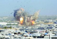 Israeli air strikes kill at least 28 Palestinians in Gaza Smoke rises after an airstrike hit a building in the al-Mawasi area of Khan Yunis, Gaza despite the ceasefire, on January 31, 2026. ANADOLU VIA GETTY IMAGES