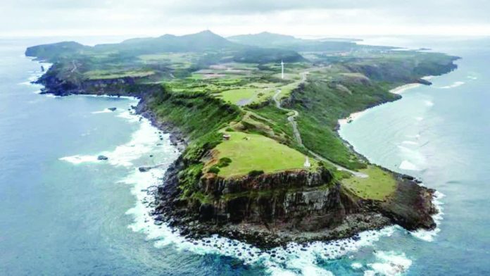 Aerial view of Japan’s Yonaguni Island. Yonaguni is visible from Taiwan’s shores on a clear day. GETTY IMAGES