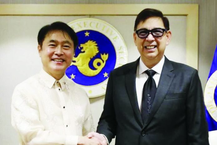 PH_korea_biz_copy_resized_compressed Executive Secretary Ralph Recto (left) meets with Korean Ambassador to the Philippines Lee Sang-Hwa on Monday, February 16, 2026, where they explored more ways to attract Korean investments into the country. PHOTO COURTESY OF OFFICE OF THE EXECUTIVE SECRETARY