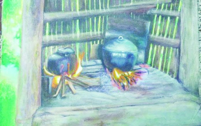 “The Heart of the Home,” an artwork by student Frances Keziah Peacita, is up for bidding as part of the art-for-a-cause initiative of the Visual Arts Program of Sagay National High School in Sagay City, Negros Occidental. Proceeds from the initiative will go toward assisting residents affected by recent flooding in the northern Negros city. PHOTO COURTESY OF VISUAL ARTS PROGRAM-SAGAY NHS FB