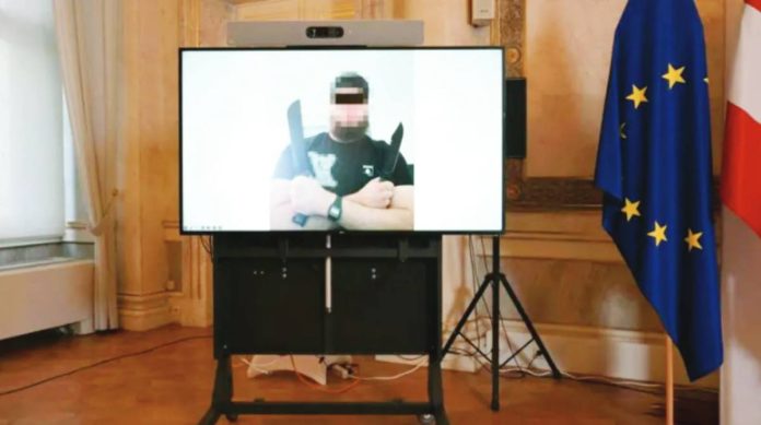 Taylor Swift This photo shows of one of three suspects - seen here holding a knife - arrested in connection with a foiled attack on Taylor Swift's concert in Vienna, Austria in 2024. AFP