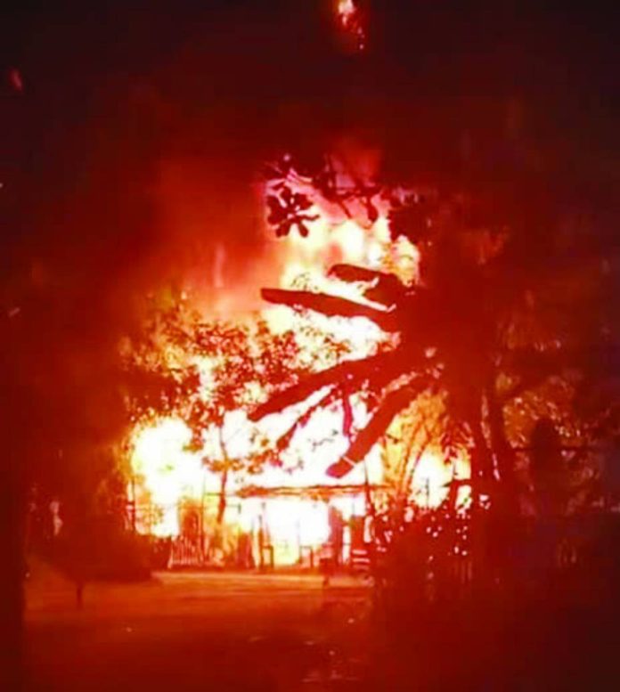 Two houses were gutted by a fire that broke out in Barangay Lapaz, Hamtic, Antique, on Monday, February 9, 2026. SCREENSHOT FROM CRING TANCHUAN FB VIDEO