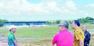Passi City’s Mayor Stephen Palmares inspects ongoing preparations at the Passi City Sports Complex as the city intensifies facility upgrades ahead of its hosting of the 2026 Western Visayas Regional Athletic Association (WVRAA) Meet on March 17. The city government is upgrading key facilities to accommodate around 5,000 athletes and delegates from across the region. PHOTO COURTESY OF LGU PASSI CITY