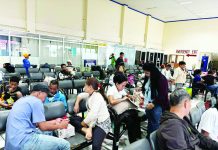 Sea trips halted, classes suspended ahead of ‘Basyang’ landfall People wait at a ferry terminal in Iloilo City after sea trips were suspended due to the impending landfall of Tropical Storm “Basyang”, leaving at least 62 travelers unable to leave. The suspension followed the raising of Tropical Cyclone Wind Signal No. 1 over Western Visayas. Photos from the Facebook page of Raisa Treñas