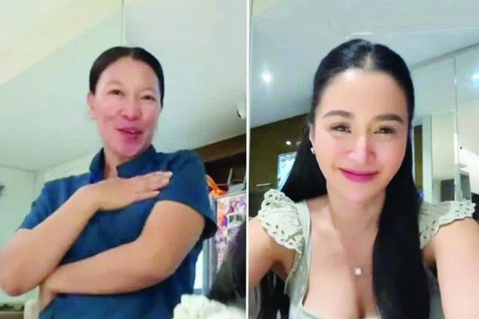 kris_bernal_copy_resized_compressed Kris Bernal (right) and her house helper, Ate Tina