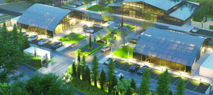 Aerial render of The Green House at The Upper East