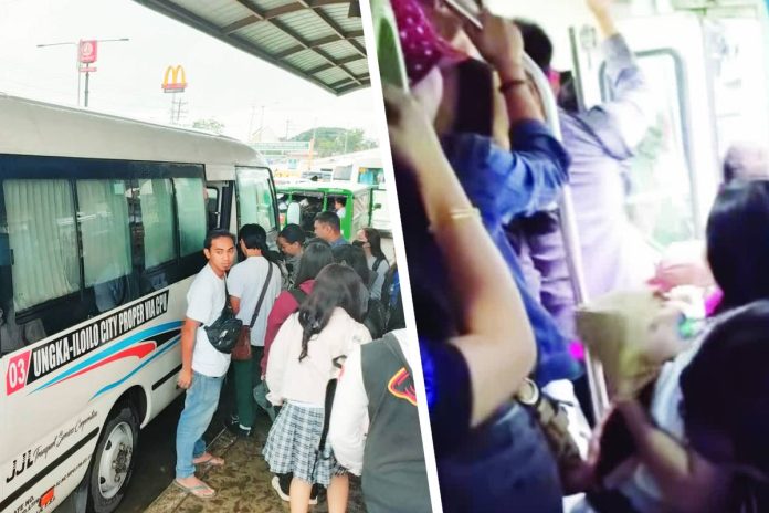 minibus The Panay Consumers Alliance says overcrowded public utility vehicles are the “predictable outcome” of flawed transport planning under the national government’s Public Utility Vehicle Modernization Program and the Iloilo City Government’s Local Public Transport Route Plan. AJ PALCULLO/PN / SCREENSHOT FROM MENARD JHON ARANDIA/FB VIDEO