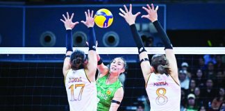 Shevana Laput once again anchored the offense for De La Salle University Lady Spikers. UAAP PHOTO