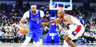Veteran forward Anthony Davis is now part of Washington Wizards as part of a massive eight-player trade with Dallas Mavericks. GETTY IMAGES