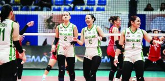 College of Saint Benilde Lady Blazers continue their winning ways in NCAA Season 101 women’s volleyball. NCAA PHOTO