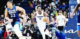 Jaren Jackson Jr. spearheaded Memphis Grizzlies' victory over Minnesota Timberwolves to end a six-game losing skid. AP