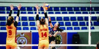 Gia Maquilang spearheaded Colegio de San Juan de Letran Lady Knights’ victory over Mapúa University Lady Cardinals in NCAA Season 101 women’s volleyball action at San Andres Sports Complex. NCAA PHOTO