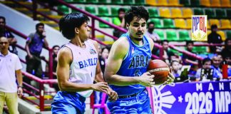 Tucker Molina throws down one of his two momentum-shifting dunks in a rousing debut for the Abra Solid North Weavers in the MPBL Preseason Invitational. MPBL PHOTO