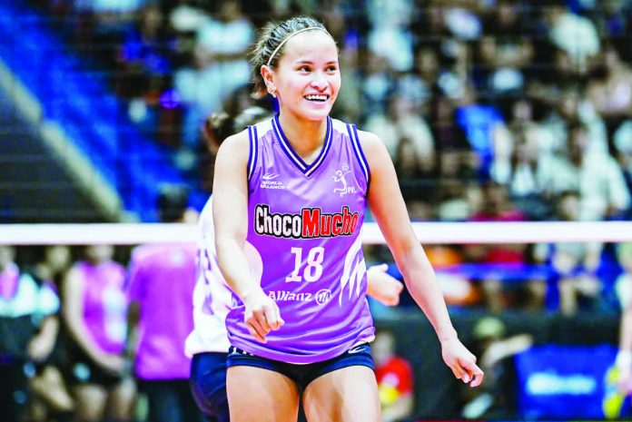 sports_Rondina_copy_resized_compressed Cherry Rondina marked her return to indoor volleyball by leading the Flying Titans with 16 points, on 14 attacks, one block, and a service ace, earning Player of the Game honors for Choco Mucho. PVL PHOTO