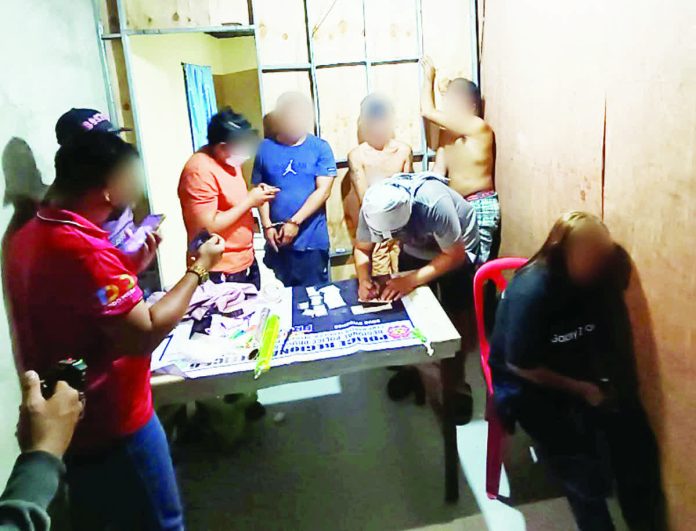 A barangay tanod and his three companions, classified as high-value suspects, yielded around P1,394,000 worth of suspected shabu during an anti-illegal drug operation in Barangy Tacas, Jaro, Iloilo City, on Feb. 23, 2026. RPDEU-6 PHOTO