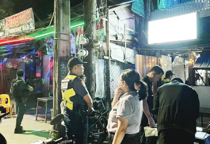 Personnel from various city government agencies conducted a late-night inspection of entertainment establishments in Bacolod City on March 20, checking compliance with business permits, fire safety, and health regulations as part of an intensified crackdown on non-compliant operations. BCCO-PIO PHOTO