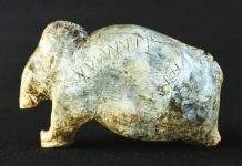 World’s first writing may be 40,000 years earlier than thought A 40,000-year-old mammoth figurine has deeply-engraved rows of crosses and dots. UNIVERSITY OF TÜBINGEN / HILDEGARD JENSEN