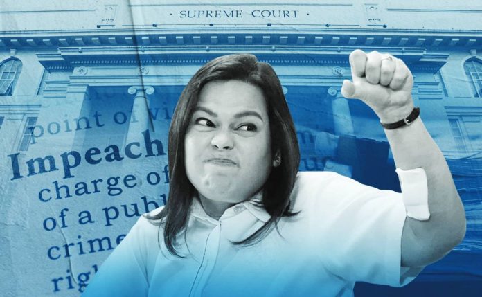 Sara skip copy Instead of attending the House justice committee hearing on her impeachment case, Vice President Sara Duterte-Carpio says she would focus on assisting Filipinos on the ground, particularly those affected by rising costs of basic commodities. PHILIPPINE DAILY INQUIRER PHOTO
