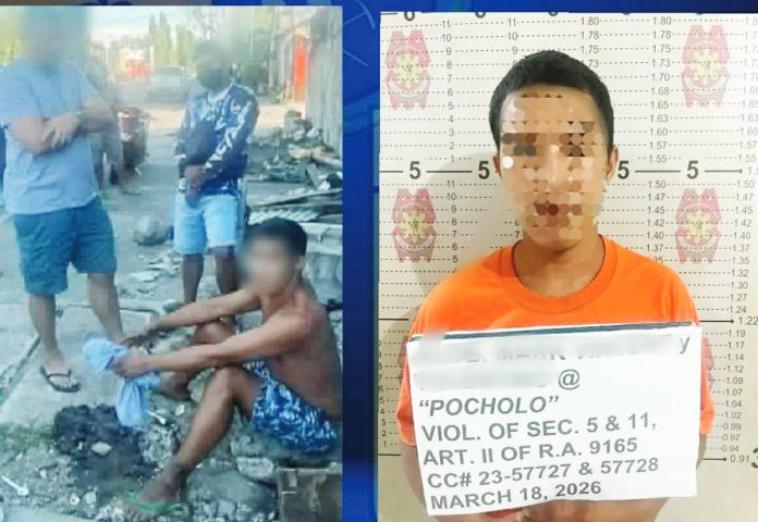 bacolod robbery suspect Police arrested alias “Pocholo,” a notorious suspect involved in a series of robbery incidents in Bacolod City, on Wednesday, March 18, 2026. BCPO PIO PHOTO