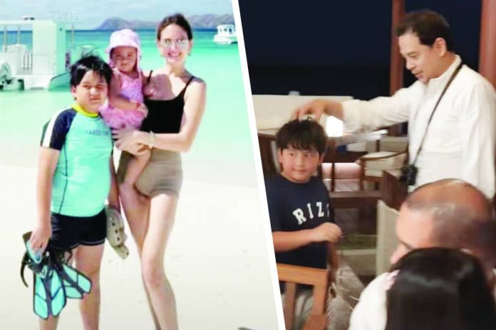 ellen-jl Ellen Adarna and her kids Elias and Liana bond with John Lloyd Cruz and his girlfriend Isabel Santos in Amanpulo. @MARIA.ELENA.ADARNA/INSTAGRAM PHOTO