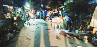 Four persons were killed while two others were wounded following a stabbing incident involving two families on Saturday night, Marc 21, in Barangay San Isidro, La Paz, Iloilo City. Police investigation revealed that the violence stemmed from a heated dispute between members of two families, all residents of the same barangay. ICPO PHOTO