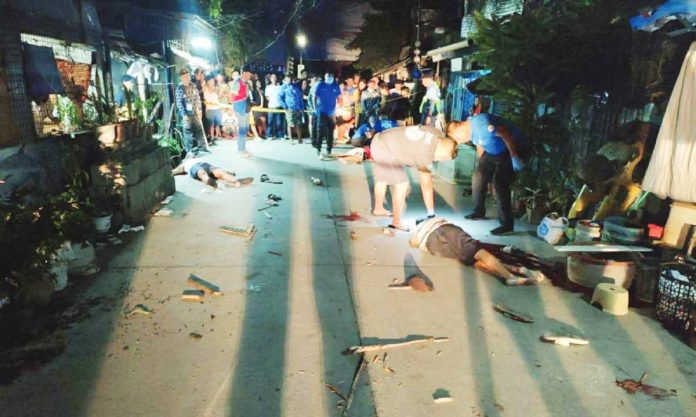 Four persons were killed while two others were wounded following a stabbing incident involving two families on Saturday night, Marc 21, in Barangay San Isidro, La Paz, Iloilo City. Police investigation revealed that the violence stemmed from a heated dispute between members of two families, all residents of the same barangay. ICPO PHOTO