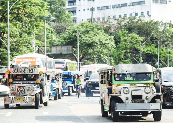 fuel subsidy copy Traditional jeepneys slow down during rush hour traffic along Eliptical Road in Quezon City. The government will roll out an expanded fuel subsidy program for drivers nationwide beginning April 6. PNA