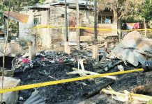 A fire that broke out in Barangay Cabubugan, Guimbal, Iloilo on March 11 gutted three homes, leaving a three-year-old girl dead after she was trapped inside their burning house. PHOTO COURTESY OF AKSYON RADYO ILOILO