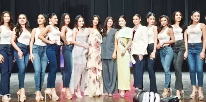 lara quigaman copy Precious Lara Quigaman-Alcaraz (center) with 2024 queens Jasmin Bungay (sixth from left) and Myrna Esguerra (seventh from left), 2025 queens Annabelle McDonnell (fifth from right) and Katrina Anne Johnson (sixth from right), and some of the 2026 candidates. INQUIRER.NET. /ARMIN P. ADINA PHOTO