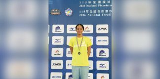 Coraline Montalbo clinched podium finishes in the 4x100-meter surface relay, 200-meter bi-fins, and 50-meter events of the 2026 Chinese Taipei Age Groups Finswimming Competition. CONTRIBUTED PHOTO