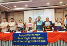 Labor groups press for pay increase Labor leaders and advocates raise placards and fists during a Workers’ Rights Watch press conference in Iloilo City, calling for wage increases, protection of union rights, and stronger safeguards for labor amid rising economic pressures. NELJOY GALIGAO/PN