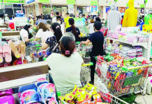 No need for panic buying amid Middle East crisis – Palace Malacañang assured the public that supplies of fuel and basic commodities remain sufficient. File photo shows people lining up at a grocery in Quezon City. MARK DEMAYO, ABS-CBN NEWS PHOTO
