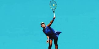 Alexandra Eala celebrates after defeating Magda Linette to advance to the Round of 16 of the Miami Open. GETTY IMAGES