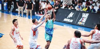Evan Nelle drained three four-pointers for the Phoenix Super LPG Fuel Masters in the fourth quarter against Titan Ultra Giant Risers. PBA PHOTO