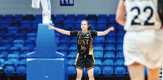 Ilongga Riri Perez anchored University of Santo Tomas Junior Golden Tigresses’ win over National University Nazareth School Lady Bullpups. UAAP PHOTO